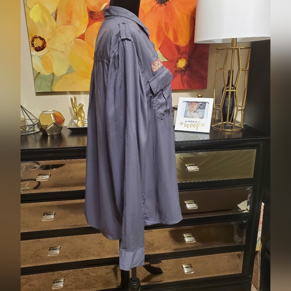 NWT American Eagle Outfitters Button Up Top with Patches Size XXL - Picture 4 of 8